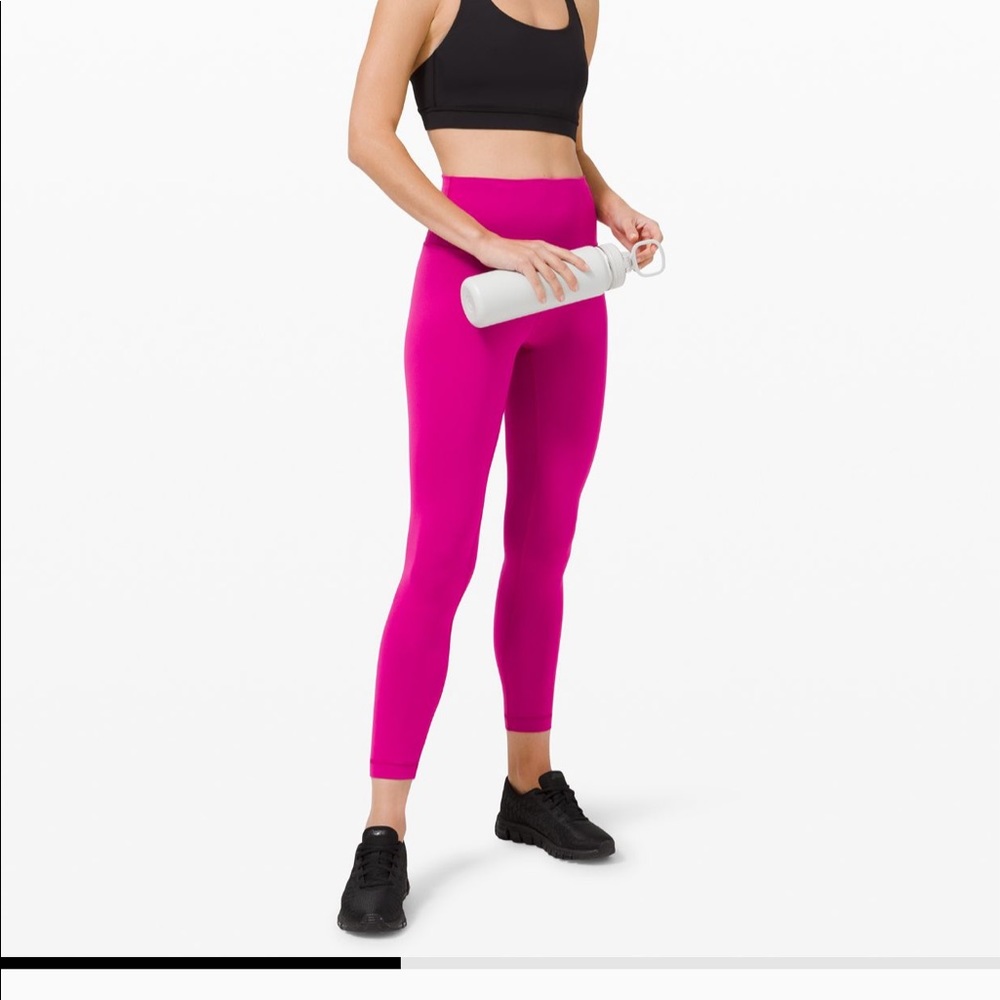 Lululemon Wunder Train HR Tight 25” , size 4, Ripened Raspberry